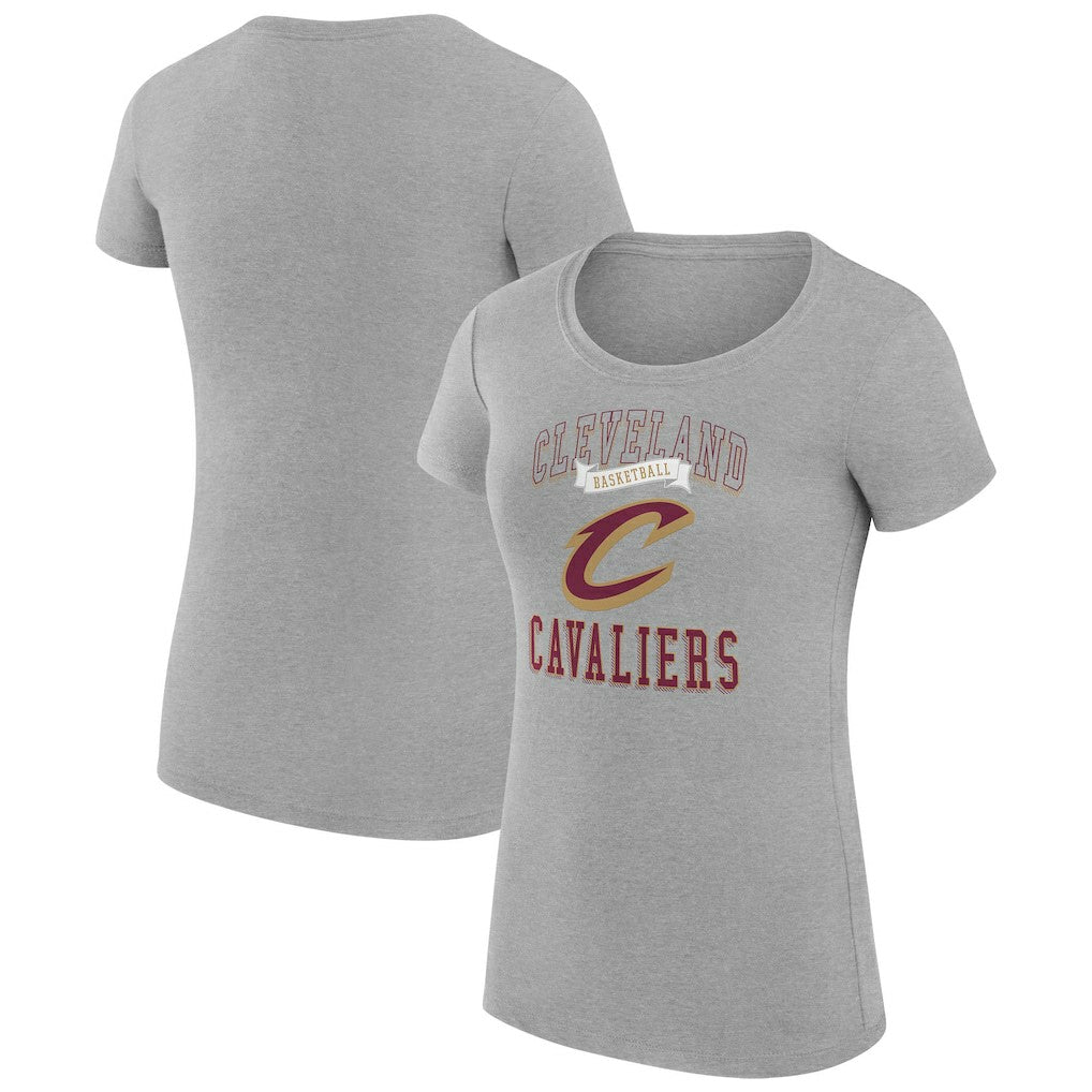 Cleveland Cavaliers G-III 4Her by Carl Banks Women's Super-Slim Fit Lightweight Team Logo T-Shirt sale - Heather Gray online