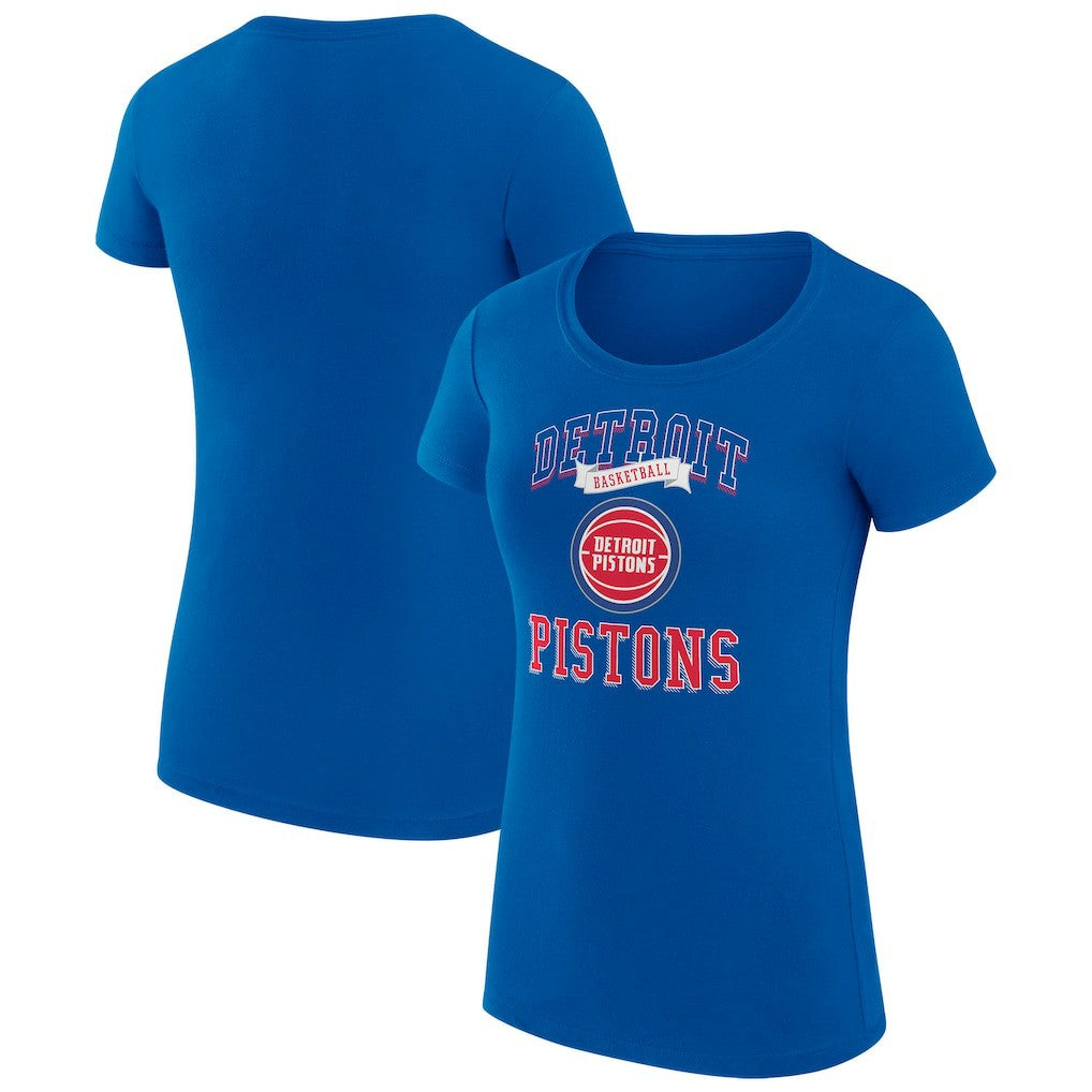 Detroit Pistons G-III 4Her by Carl Banks Women's Super-Slim Fit Lightweight Team Logo T-Shirt sale - Blue outlet