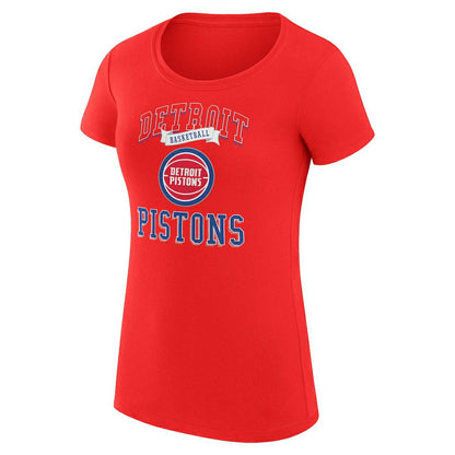 Detroit Pistons G-III 4Her by Carl Banks Women's Super-Slim Fit Lightweight Team Logo T-Shirt sale - Red online
