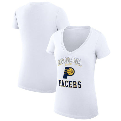 Indiana Pacers G-III 4Her by Carl Banks Women's Super-Slim Fit Lightweight Team Logo V-Neck T-Shirt - White sale