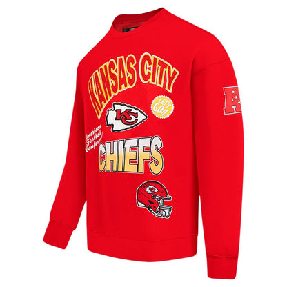 Kansas City Chiefs Pro Standard Turn It Up Drop Shoulder Pullover Sweatshirt - Red outlet