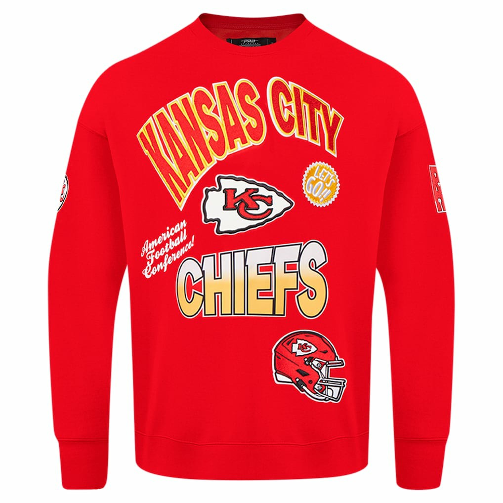 Kansas City Chiefs Pro Standard Turn It Up Drop Shoulder Pullover Sweatshirt - Red outlet