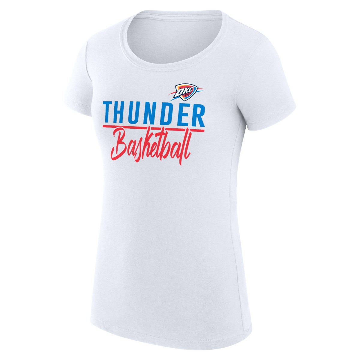Oklahoma City Thunder G-III 4Her by Carl Banks Women's Super-Slim Fit Lightweight Team Sport V-Neck T-Shirt - White outlet