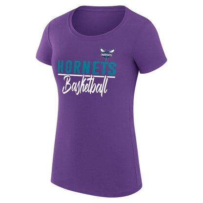 Charlotte Hornets G-III 4Her by Carl Banks Women's Super-Slim Fit Lightweight Team Sport V-Neck T-Shirt - Purple sale