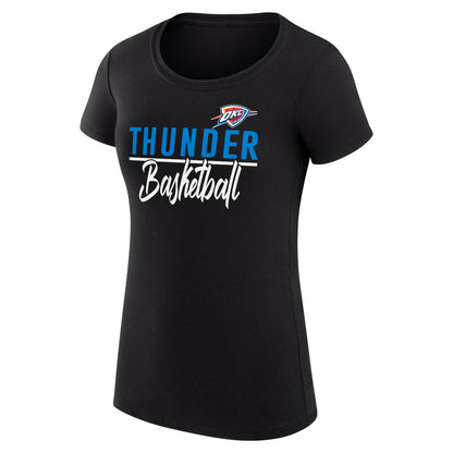 Oklahoma City Thunder G-III 4Her by Carl Banks Women's Super-Slim Fit Lightweight Team Sport V-Neck T-Shirt - Black cheap