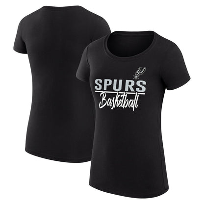 San Antonio Spurs G-III 4Her by Carl Banks Women's Super-Slim Fit Lightweight Team Sport V-Neck T-Shirt - Black sale