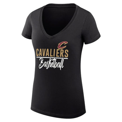 Cleveland Cavaliers G-III 4Her by Carl Banks Women's Super-Slim Fit Lightweight Team Sport V-Neck T-Shirt sale - Black shop
