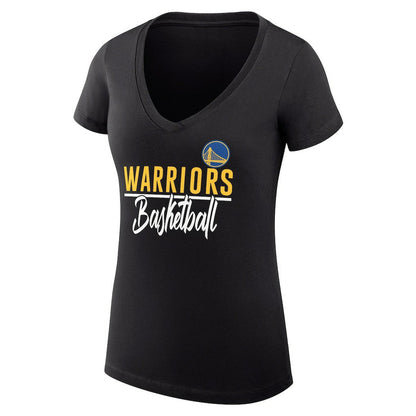 Golden State Warriors G-III 4Her by Carl Banks Women's Super-Slim Fit Lightweight Team Sport V-Neck T-Shirt sale - Black for sale