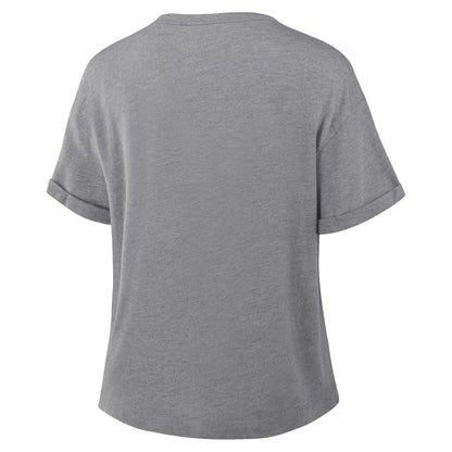 Cleveland Browns Women's Swing Pass Tri-Blend Boxy T-Shirt - Heather Gray sale