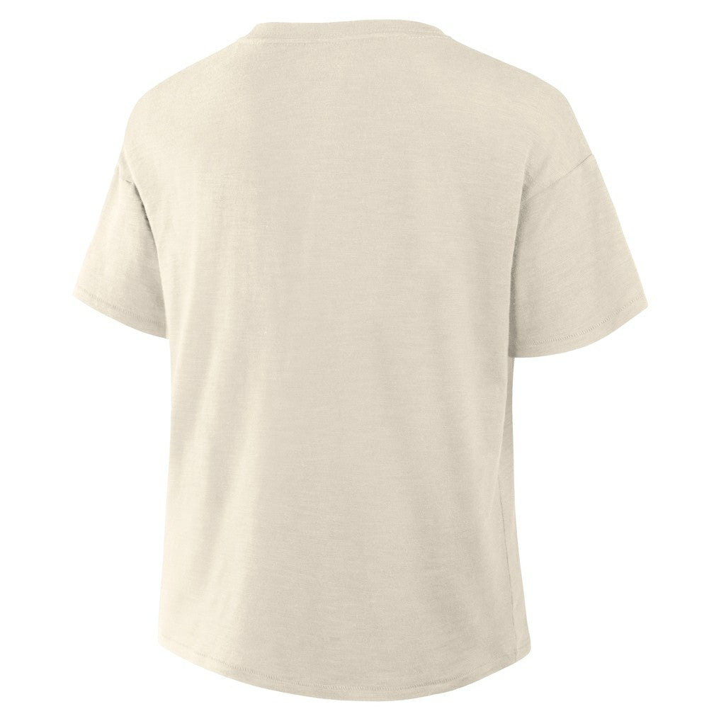 Green Bay Packers Women's Trick Play Slub Boxy T-Shirt - Cream discount