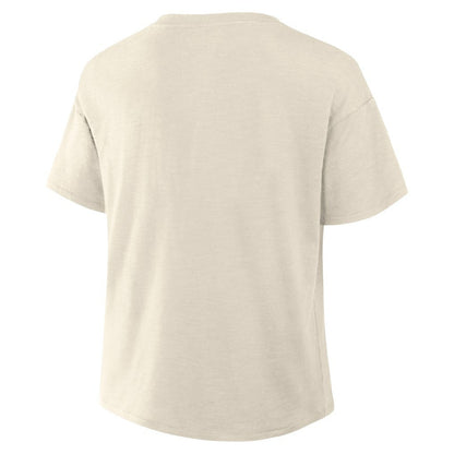 Green Bay Packers Women's Trick Play Slub Boxy T-Shirt - Cream discount