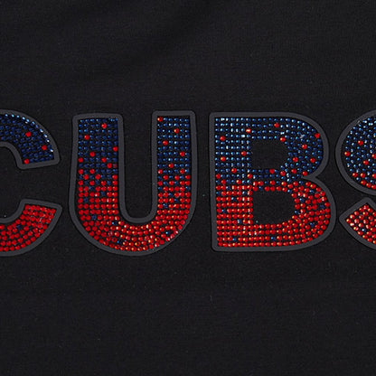 Chicago Cubs Pro Standard Women's Rhinestone Slim Fit T-Shirt - Black
