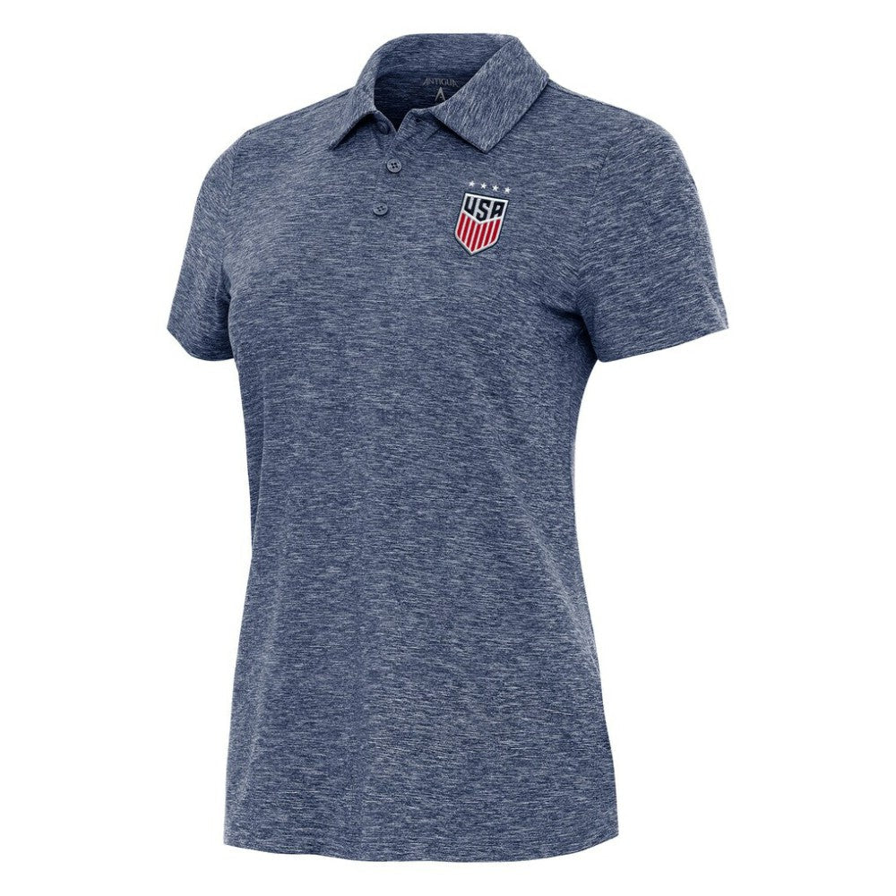 USWNT Antigua Women's Matter Polo - Heather Navy sale