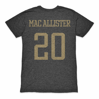 Alexis Mac Allister Argentina National Team 1863FC Player Retro Tri-Blend T-Shirt - Heather Black on sale