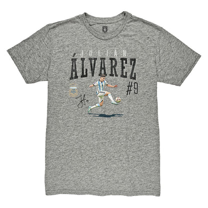 Julián Álvarez Argentina National Team 1863FC Snapshot Tri-Blend T-Shirt - Heather Gray sale