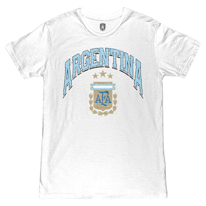 Argentina National Team 1863FC Retro Wordmark T-Shirt - White discount