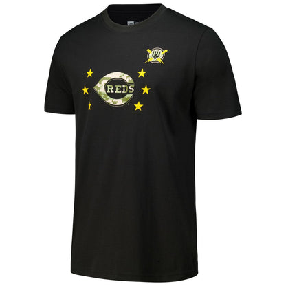 Cincinnati Reds 2024 Armed Forces Day T-Shirt - Black | New Era