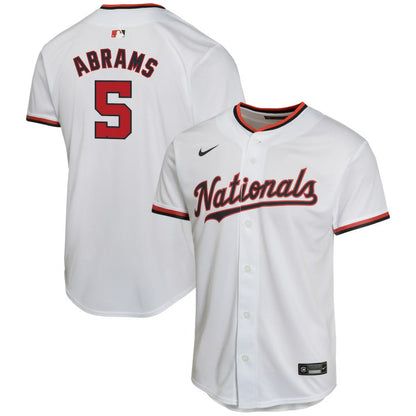 CJ Abrams Washington Nationals Youth Home Game Player Jersey - White | Nike