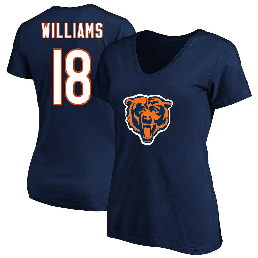 Caleb Williams Chicago Bears Women's Plus Size Fair Catch Name & Number Scoop Neck T-Shirt - Navy outlet
