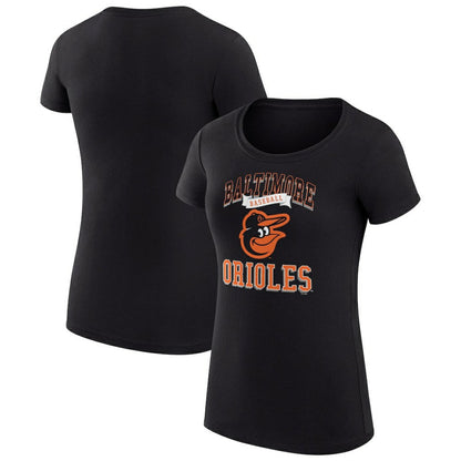 Baltimore Orioles G-III 4Her by Carl Banks Women's Super-Slim Fit Lightweight Team Logo Graphic T-Shirt - Black