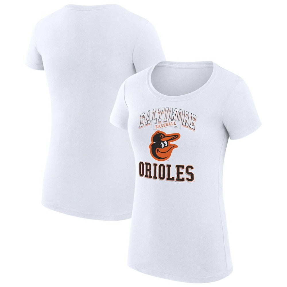 Baltimore Orioles G-III 4Her by Carl Banks Women's Super-Slim Fit Lightweight Team Logo Graphic T-Shirt - White