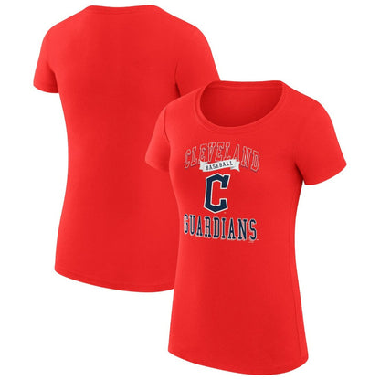 Cleveland Guardians G-III 4Her by Carl Banks Women's Super-Slim Fit Lightweight Team Logo Graphic T-Shirt - Red