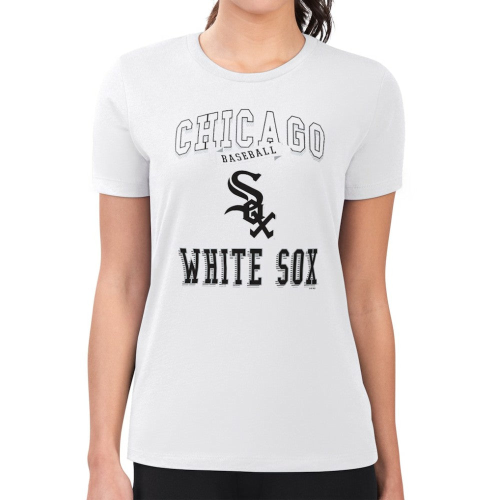 Chicago White Sox G-III 4Her by Carl Banks Women's Super-Slim Fit Lightweight Team Logo Graphic T-Shirt - White