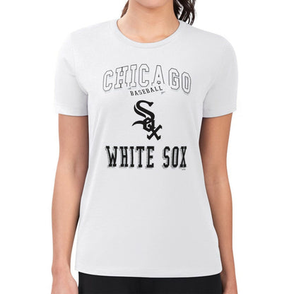 Chicago White Sox G-III 4Her by Carl Banks Women's Super-Slim Fit Lightweight Team Logo Graphic T-Shirt - White
