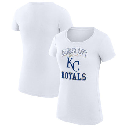 Kansas City Royals G-III 4Her by Carl Banks Women's Super-Slim Fit Lightweight Team Logo Graphic T-Shirt - White