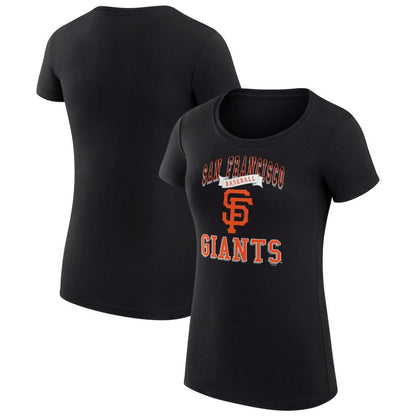 San Francisco Giants G-III 4Her by Carl Banks Women's Super-Slim Fit Lightweight Team Logo Graphic T-Shirt - Black