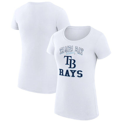 Tampa Bay Rays G-III 4Her by Carl Banks Women's Super-Slim Fit Lightweight Team Logo Graphic T-Shirt - White