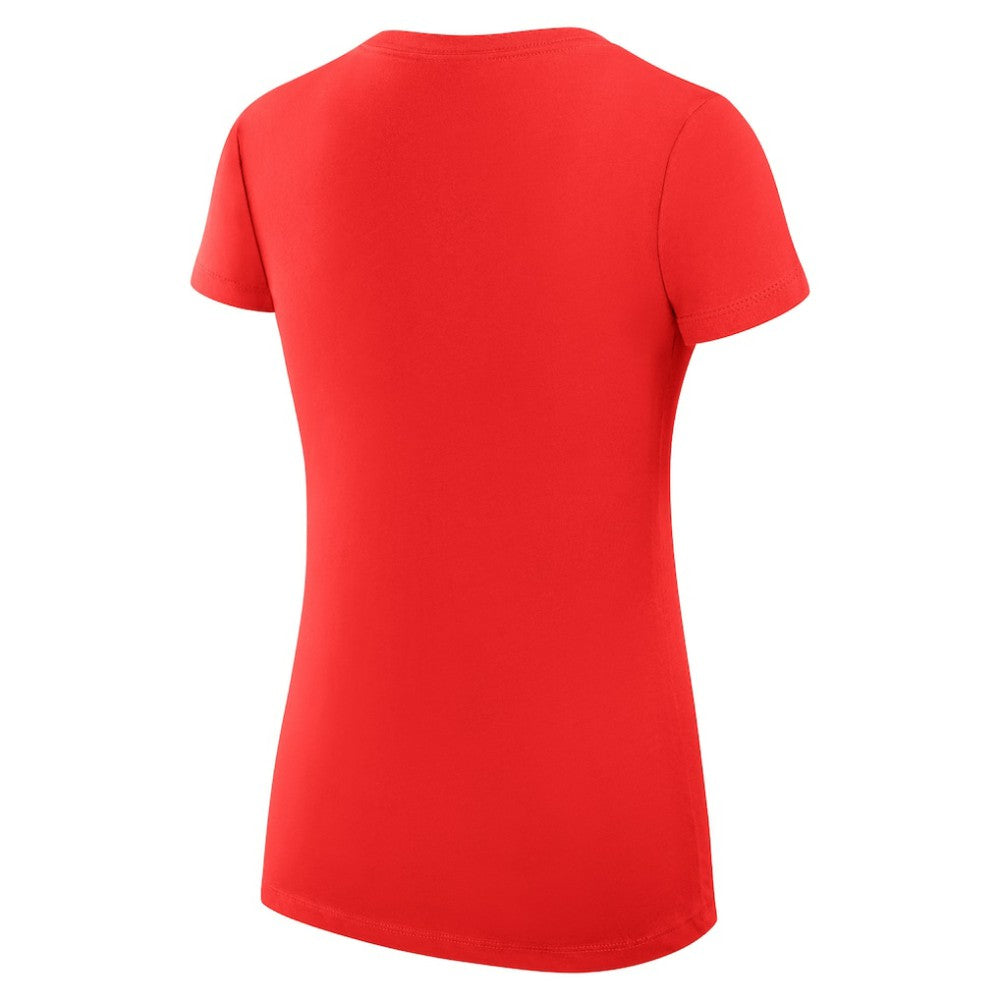 Washington Nationals G-III 4Her by Carl Banks Women's Super-Slim Fit Lightweight Team Logo Graphic V-Neck T-Shirt - Red