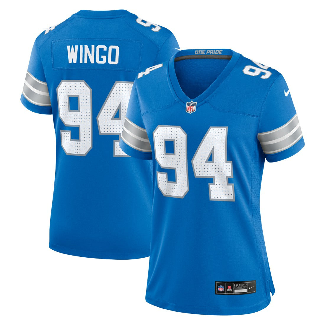 Mekhi Wingo Detroit Lions Women's Team Game Jersey - Blue | Nike outlet