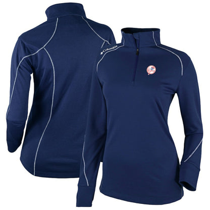 New York Yankees Women's Cooperstown Collection Shotgun 2.0 Omni-Wick Quarter-Zip Top - Navy | Columbia