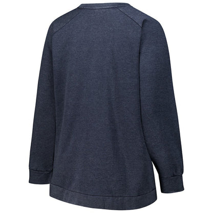Chicago Bears Profile Women's Plus Size Acid Wash Raglan Sweatshirt - Navy cheap