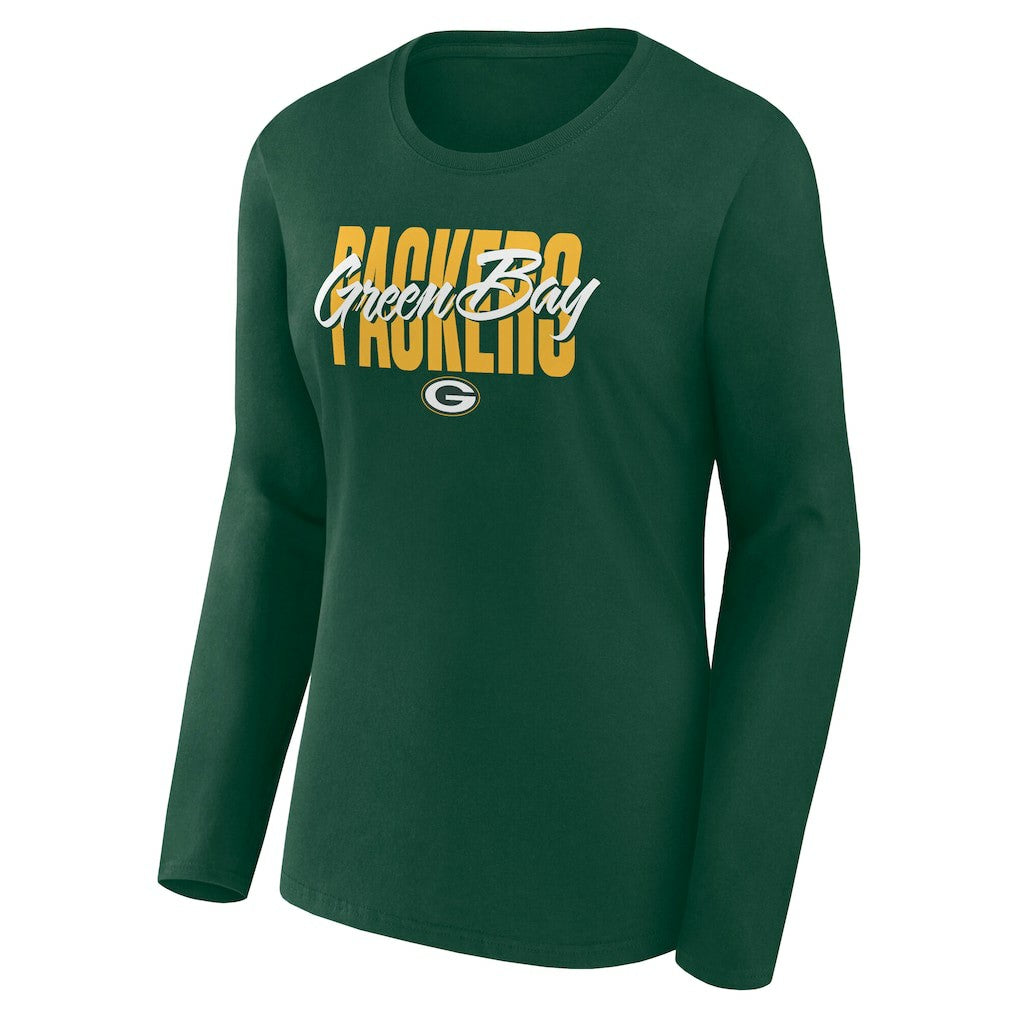 Green Bay Packers Women's Long Sleeve Scoop Neck T-Shirt - Green online