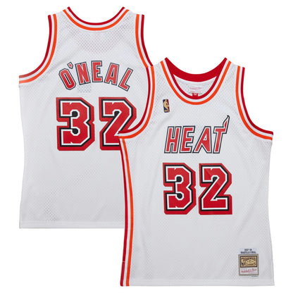 Shaquille O'Neal Miami Heat 2007/08 Hardwood Classics Swingman Jersey - White | Mitchell & Ness discount