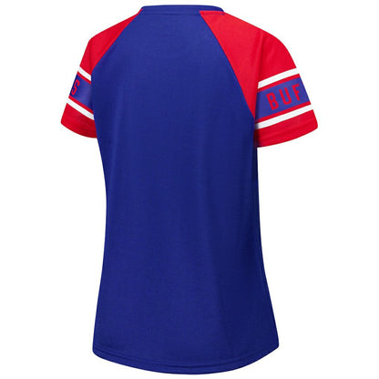 Buffalo Bills Starter Women's 1st Rounder Color Block Raglan Top - Royal sale
