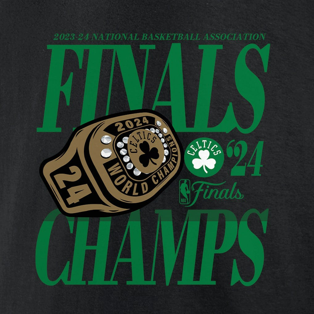 Boston Celtics 2024 NBA Finals Champions Ball Screen Ring T-Shirt - Black | Fanatics on sale