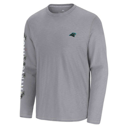 Carolina Panthers Oasis Endzone Lux Long Sleeve T-Shirt - Gray on sale