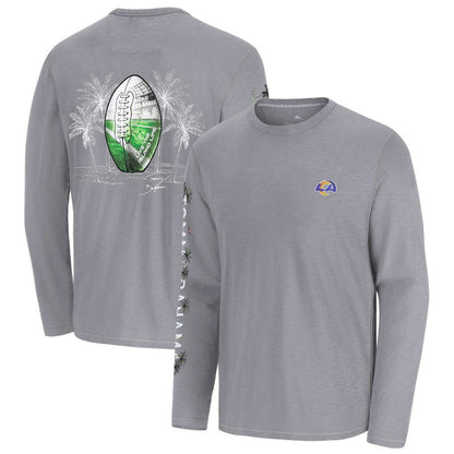 Los Angeles Rams Oasis Endzone Lux Long Sleeve T-Shirt - Gray discount