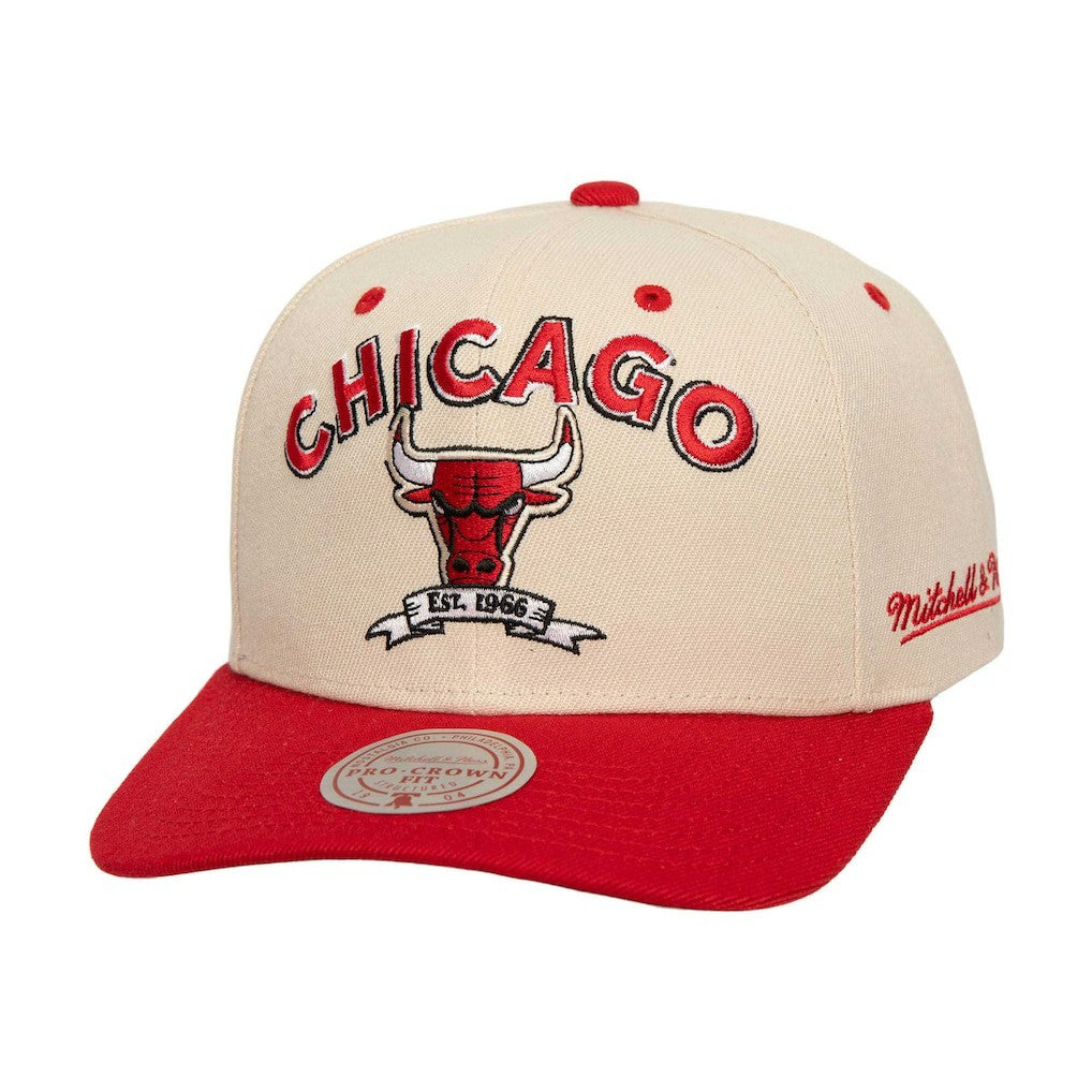 Chicago Bulls 6x NBA Champions Soul Legacy Defined Snapback Hat - Cream/Red | Mitchell & Ness discount