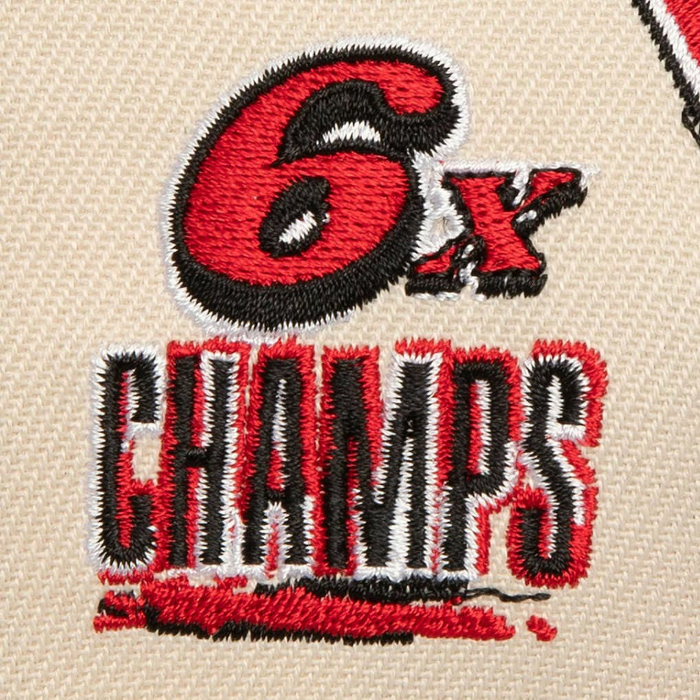 Chicago Bulls 6x NBA Champions Soul Legacy Defined Snapback Hat - Cream/Red | Mitchell & Ness discount
