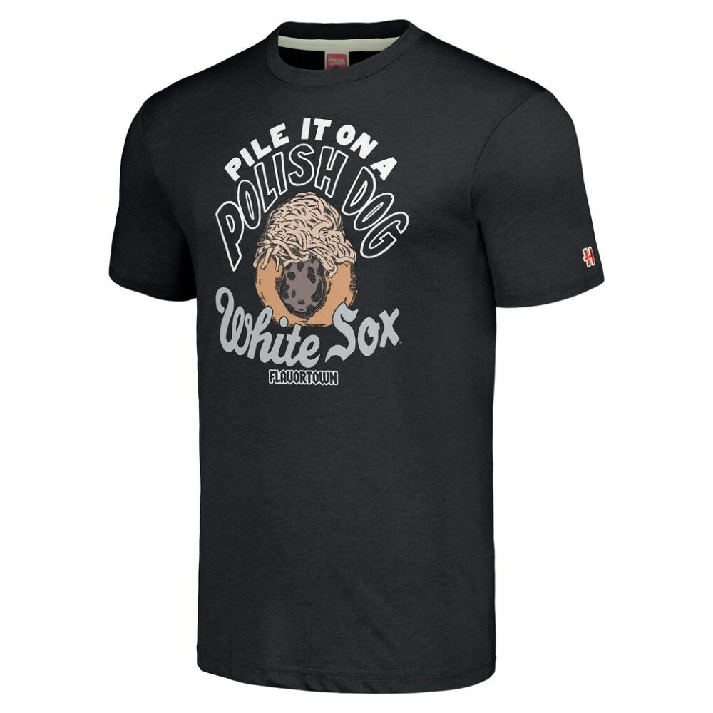 Chicago White Sox MLB x Guy Fieri’s Flavortown Unisex Tri-Blend T-Shirt - Charcoal