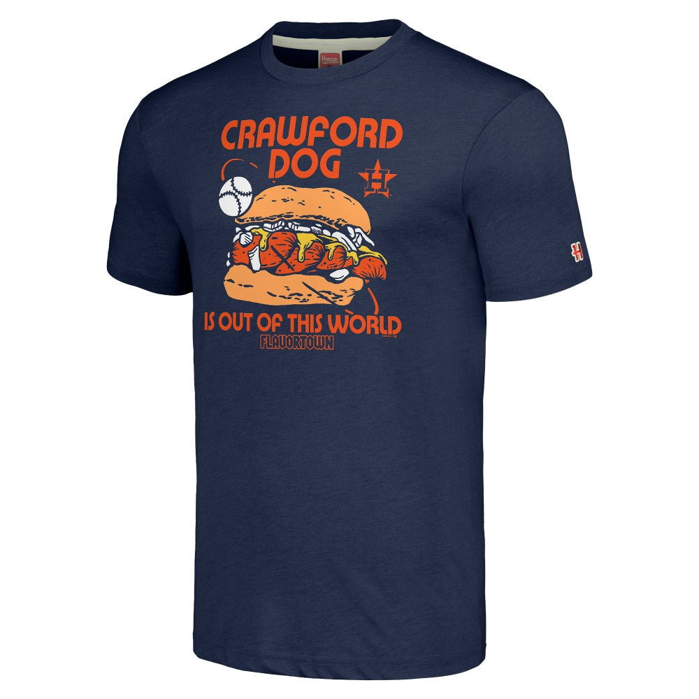 Houston Astros MLB x Guy Fieri’s Flavortown Unisex Tri-Blend T-Shirt - Navy