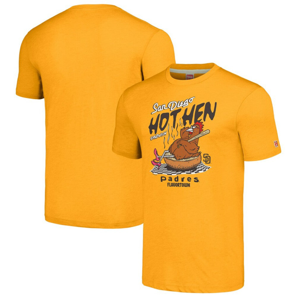 San Diego Padres MLB x Guy Fieri’s Flavortown Unisex Tri-Blend T-Shirt - Gold