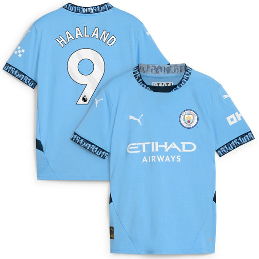 Erling Haaland Manchester City Youth 2024/25 Home Replica Player Jersey - Light Blue | Puma for sale