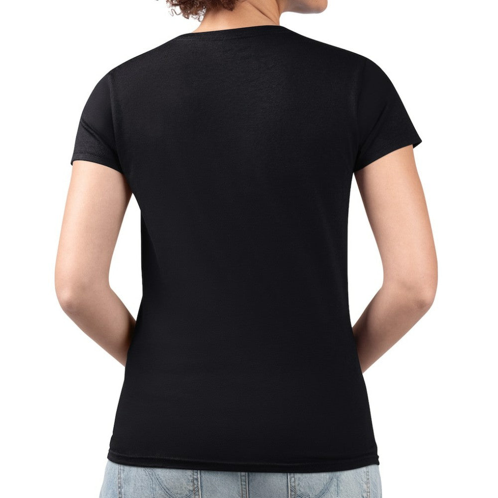 Baltimore Orioles G-III 4Her by Carl Banks Women's Super-Slim Fit Lightweight Leopard Heart V-Neck T-Shirt - Black