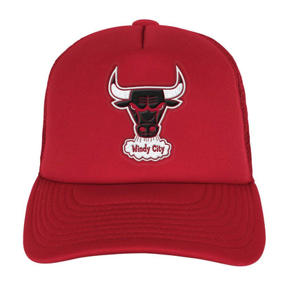 Chicago Bulls Youth Core Evergreen Trucker Adjustable Hat - Red | Mitchell & Ness discount