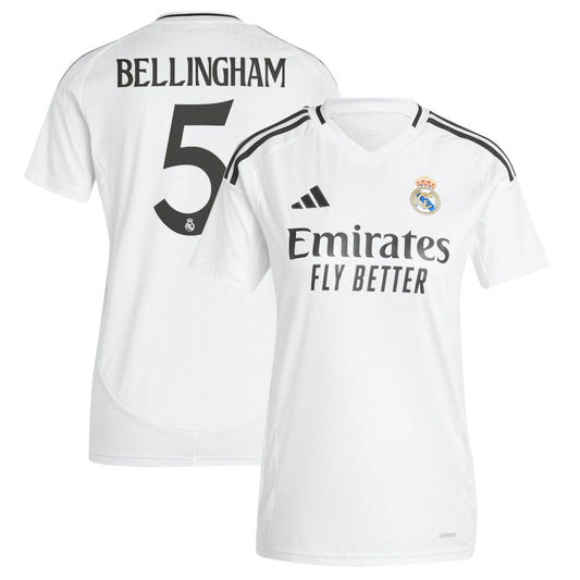 Jude Bellingham Real Madrid Women's 2024/25 Home Replica Player Jersey - White | Adidas outlet